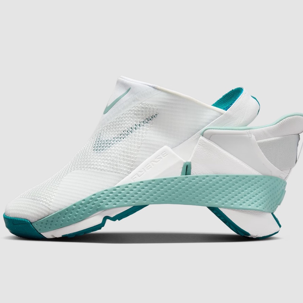 Nike Women’s Slip-On Sneakers in White and Teal - Picture 5 of 10